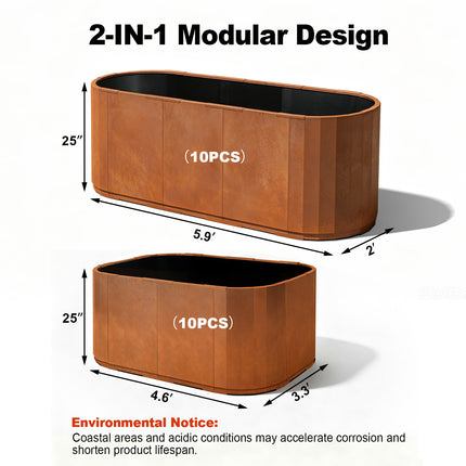 Corten Steel Raised Garden Bed