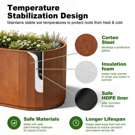 Corten Steel Raised Garden Bed