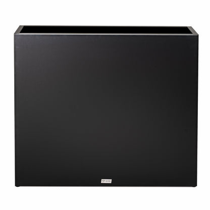 Large rectangular black metal planter box by Artigwall