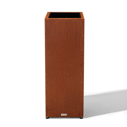 Tall Square Corten Steel Planter Box