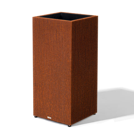 Extra Tall Corten Steel Planter Box, No-Screw Quick Assembly