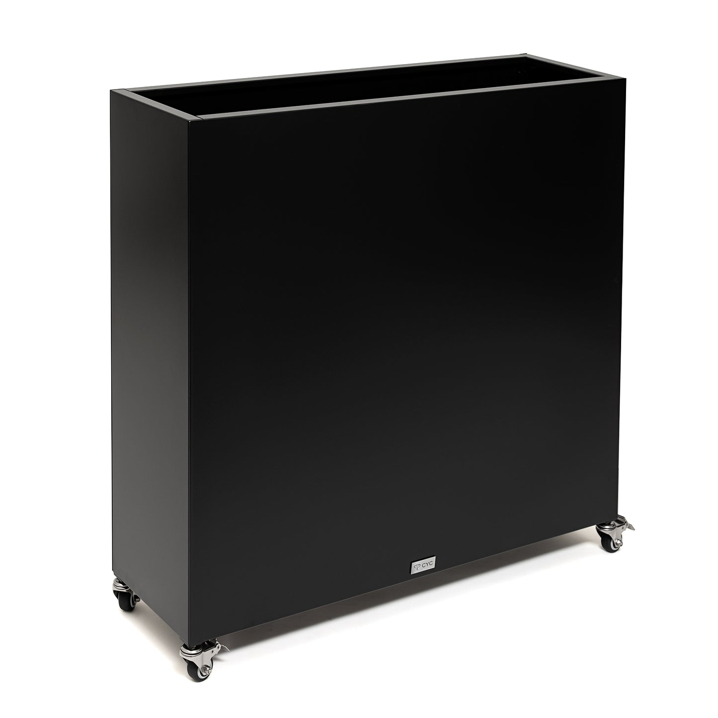 Large Black Metal Planter Box, 34"W x 30"H, No-Screw Quick Assembly