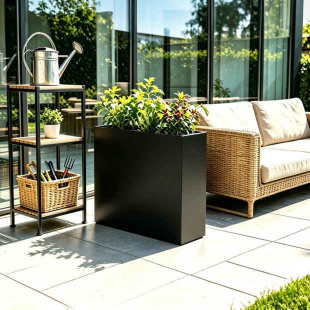 Lifestyle Image 3 of CYC Self-Watering Large Metal Raised Planter Box