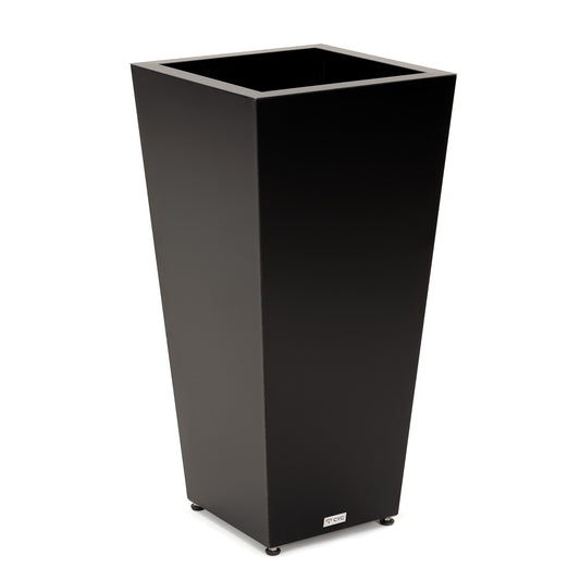 Tall Tapered Mg-Al-Zn Coated Steel Light Planter 30"H, No-Screw Quick Assembly
