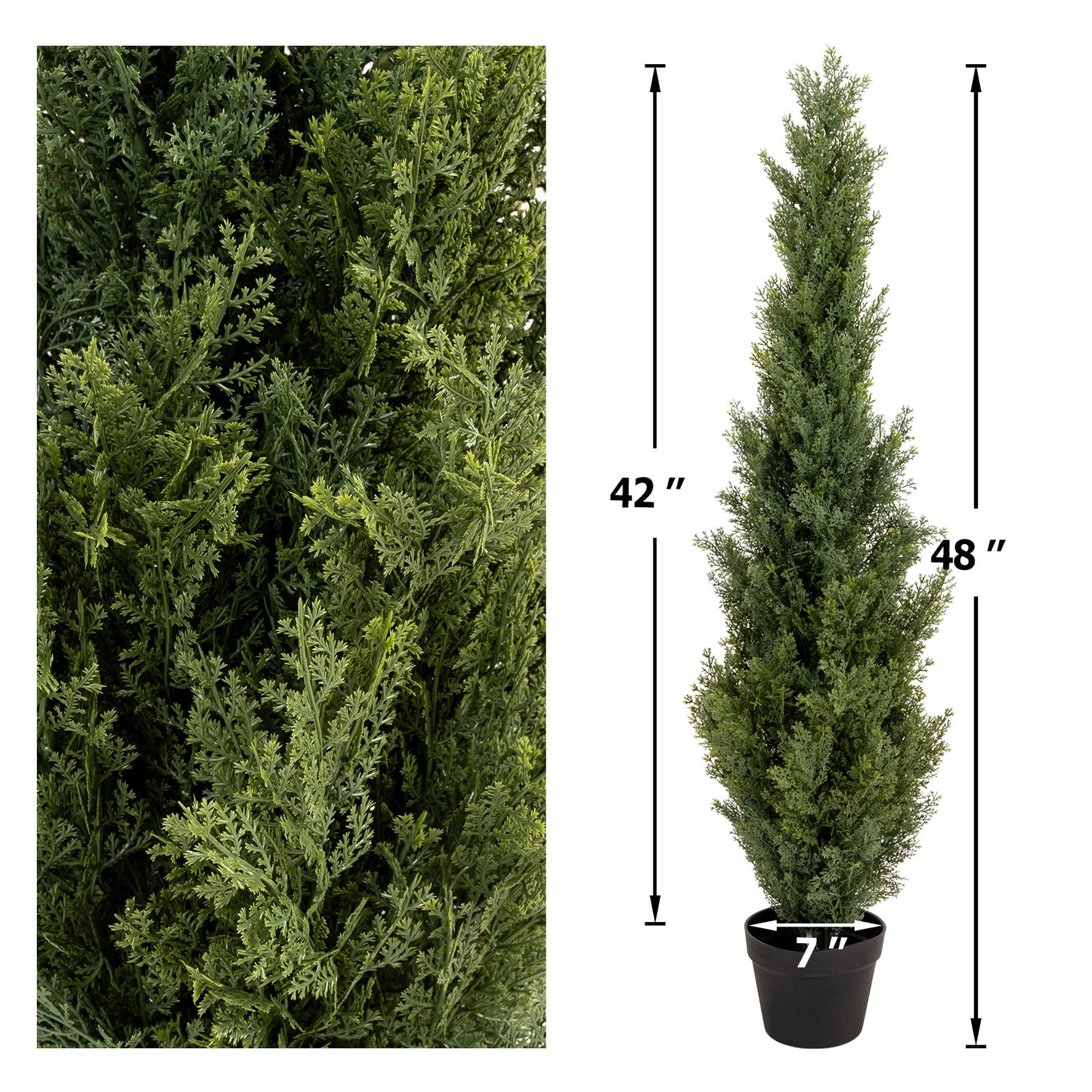 Tall Tapered Mg-Al-Zn Coated Steel Light Planter 30"H, No-Screw Quick Assembly