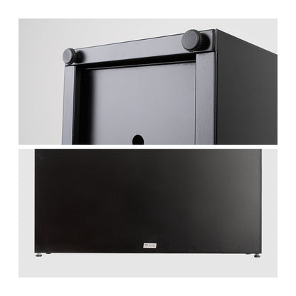 Large Black Metal Planter Box, 34"W x 30"H, No-Screw Quick Assembly