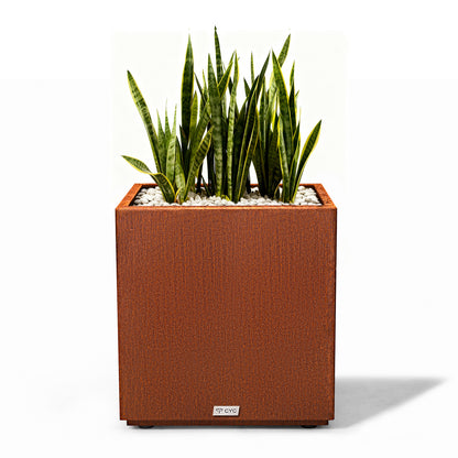 Corten Steel Square Cube Planter Box