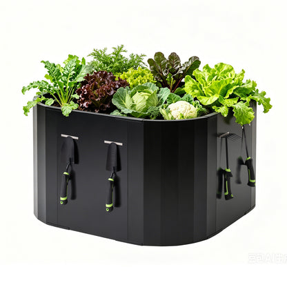 2-in-1 Modular Magnesium-Aluminum-Zinc Coated Steel Raised Garden Bed