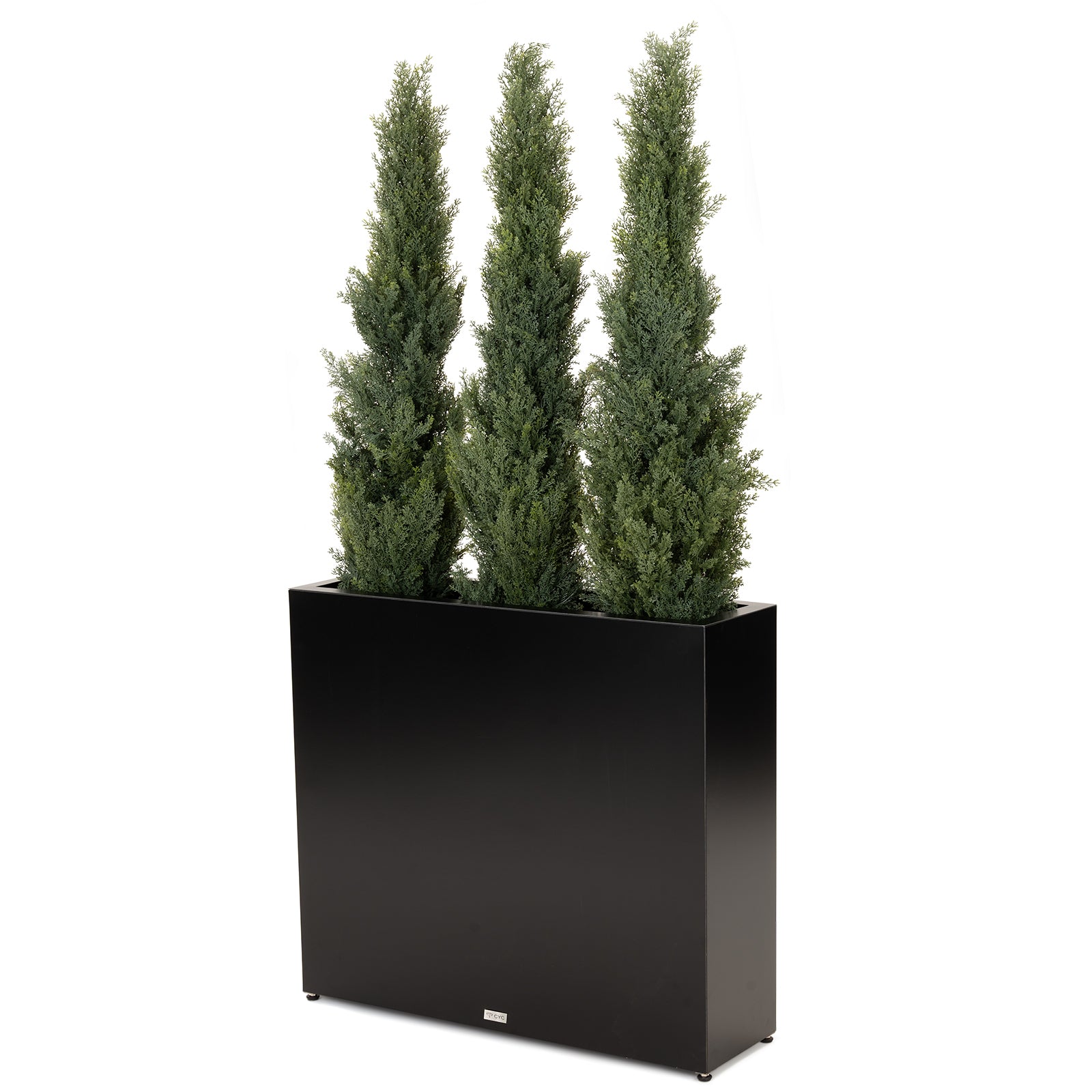 large_Mg-Al-Zn_light_tall_rectangular_planter_with_artificial_pine_trees