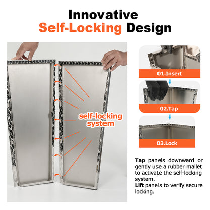 self-locking of Tapered Stainless Steel Mirrored Textured Decorative Planter