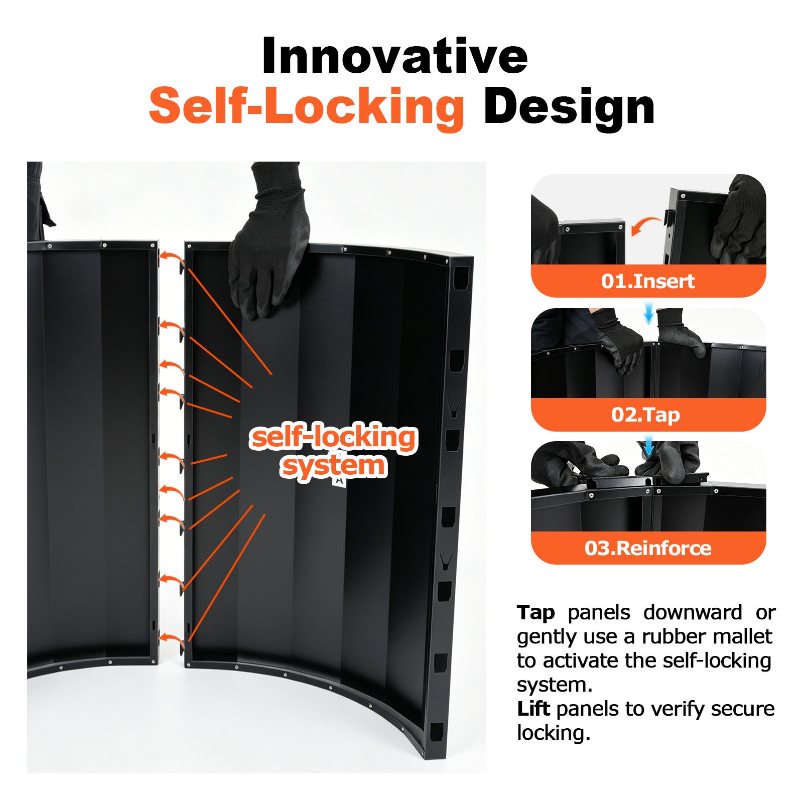 self locking of garden bed

