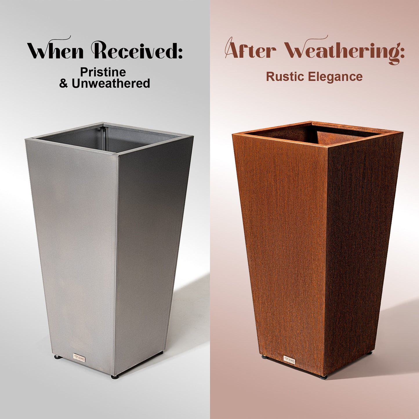 tall_tapered_corten_steel_planter_received_pristine_vs_rust_patina_elegance