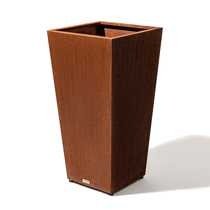 tall_tapered_corten_steel_planter_side