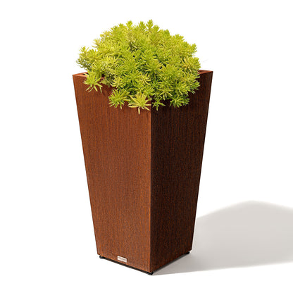 tall_tapered_corten_steel_planter_side1